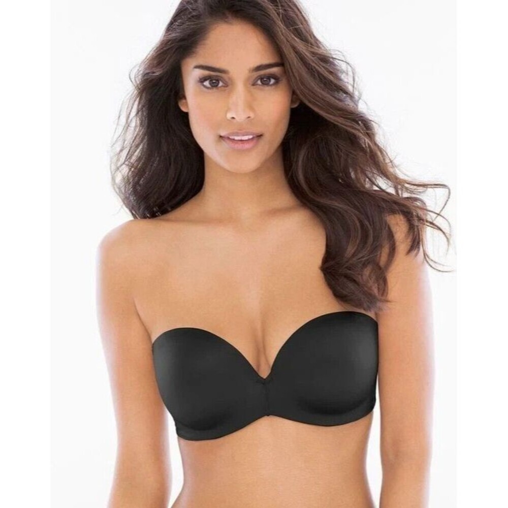 SOMA Black Enhancing Shape Strapless Push Up Bra 32B Underwire Back Closure - Picture 1 of 9
